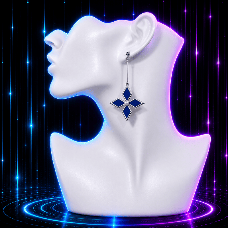Columbine Flower Gaming Earrings