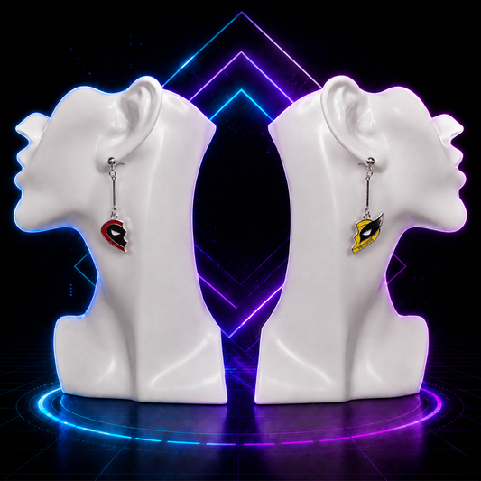 Dual Force Heart Dangle Movie Earrings