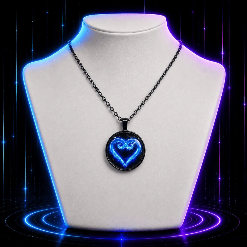 Heart Key Emblem Gaming Necklace