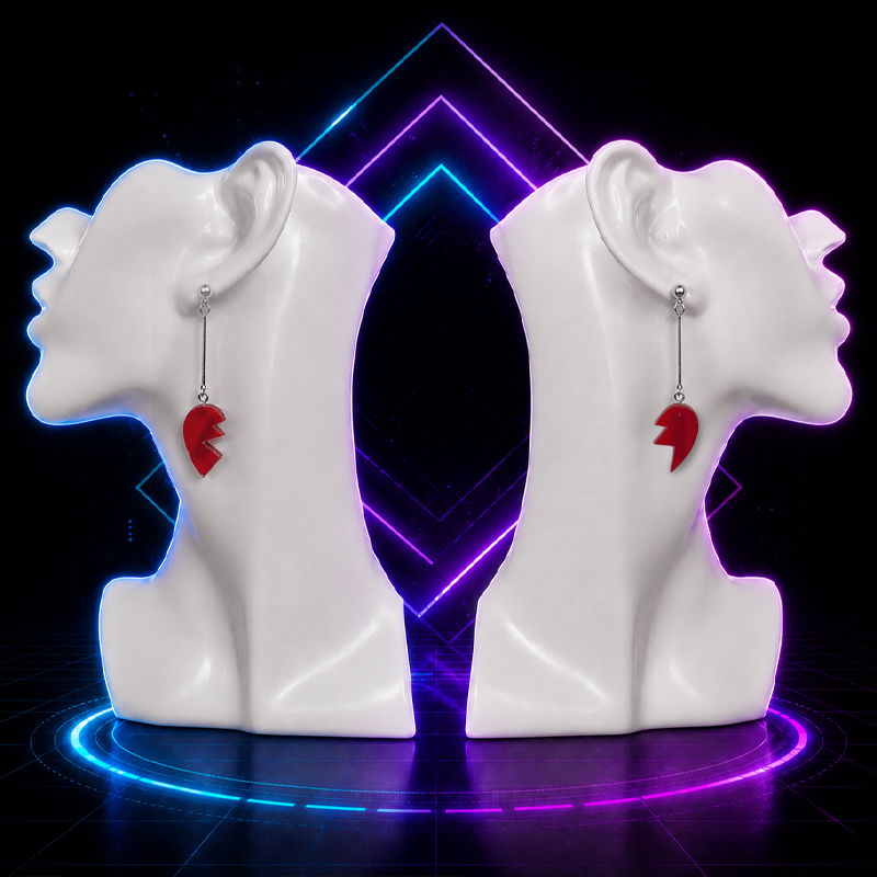 Crusader’s Broken Heart Anime Earrings