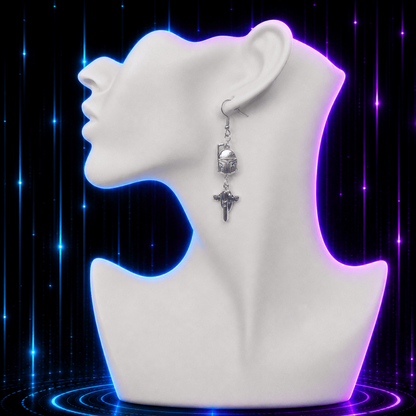 Beskar Shadow Hunter Movie Earrings