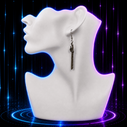 Bronze Vanguard Blade Anime Earrings