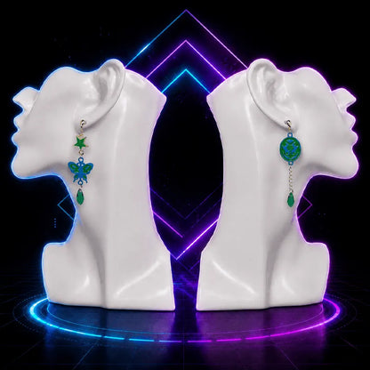 Butterfly and Scarab Anime Earrings