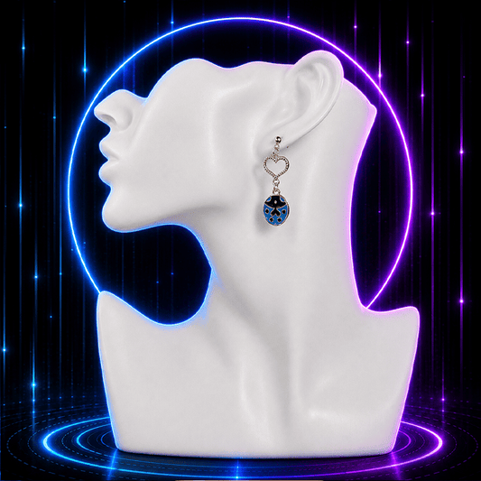 Cerulean Fate Ladybug Anime Earrings