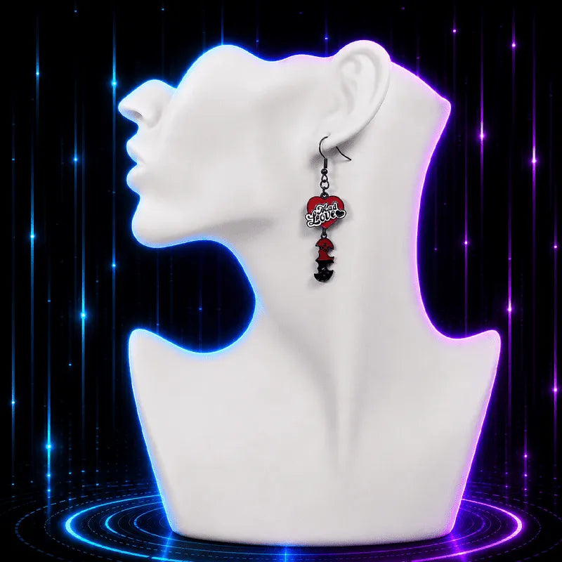 Chaos Heart and Vigilante Emblem Gaming Earrings
