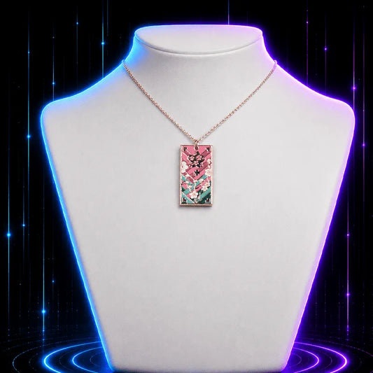 Cherry Blossom Hanafuda Anime Necklace