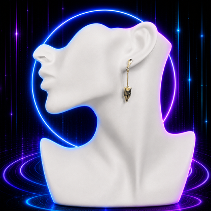 Dangle Golden Mask Anime Earrings