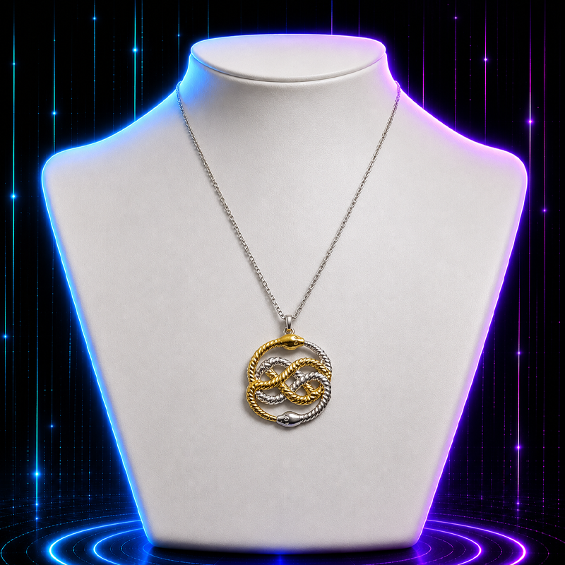 Double Ouroboros Movie Necklace