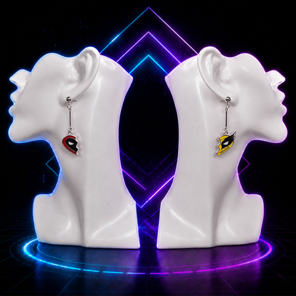 Dual Force Heart Dangle Movie Earrings