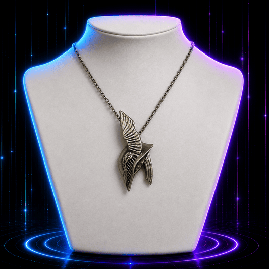 Golden Warrior Helmet Gaming Necklace
