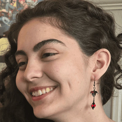 Harlequin Jester Gaming Earrings