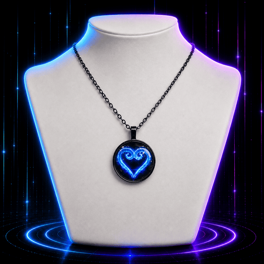 Heart Key Emblem Gaming Necklace