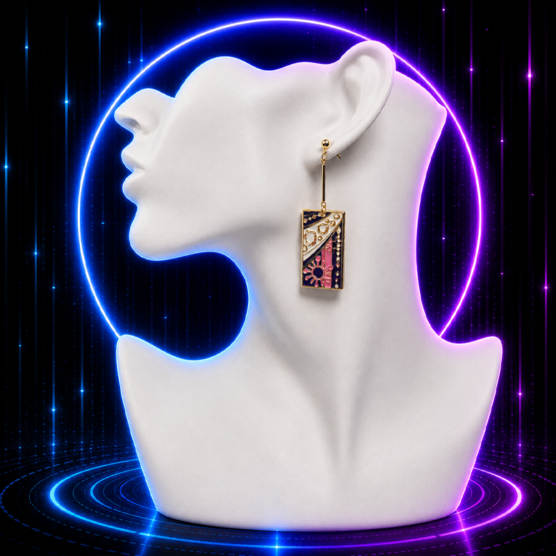 Flashy Hanafuda Anime Earrings