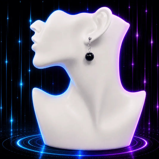 Onyx Agate Ascension Anime Earrings