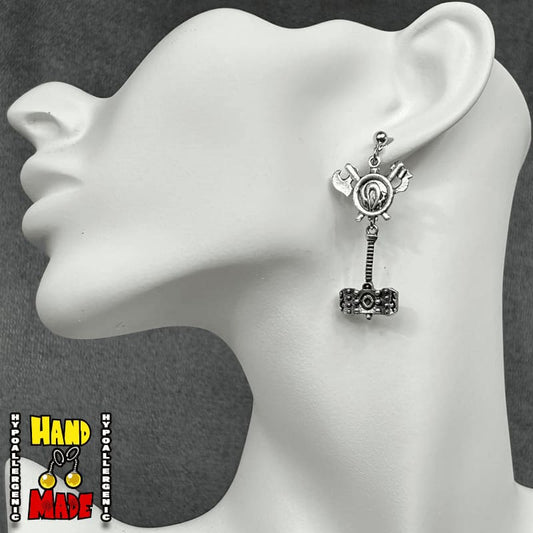 Warrior Shield Gaming Earrings