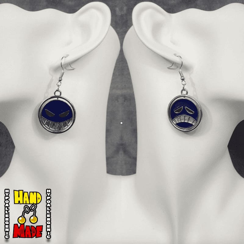 Rotating Spade Anime Earrings