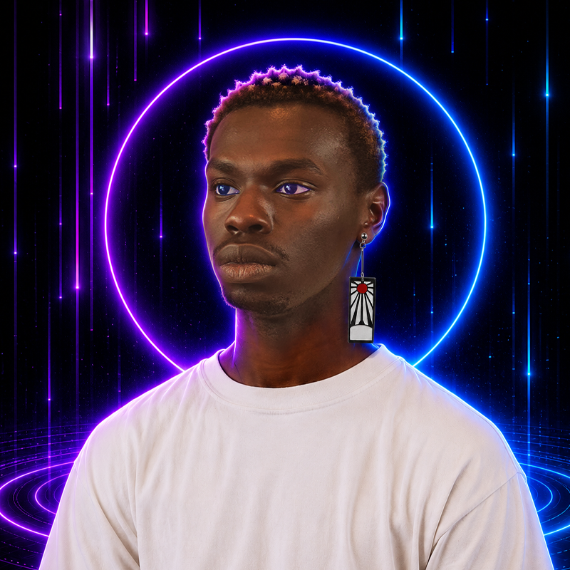 Rising Sun Hanafuda Anime Earrings