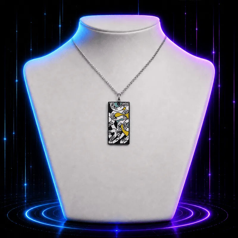 Snakes Hanafuda Anime Necklace