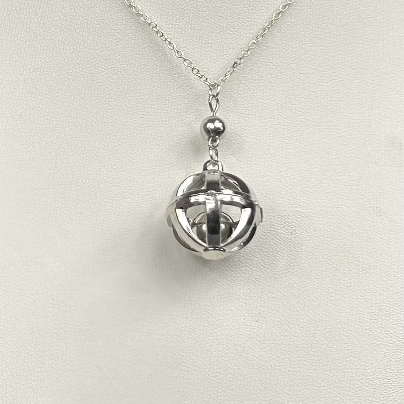Silver Globe Anime Necklace