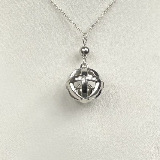 Silver Globe Anime Necklace